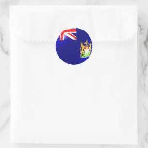 Gammal Hongkong-Flagga Runt Klistermärke