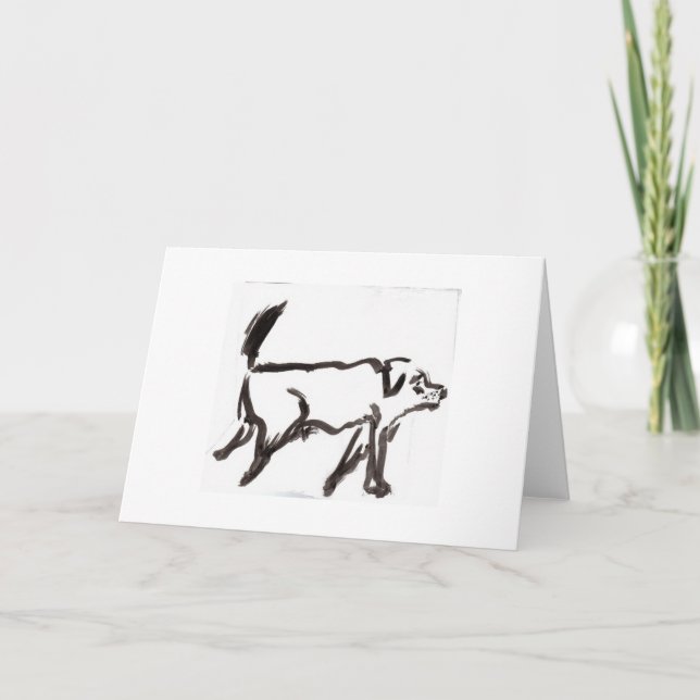 Gammal hund kort (Framsida)