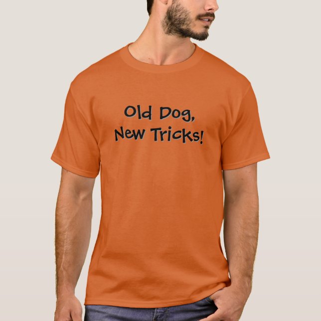 Gammal Hund Texas Orange Herr T Shirt (Framsida)