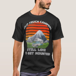 Gammal husvagn för pickup Lastbilscamper gammal RV T Shirt