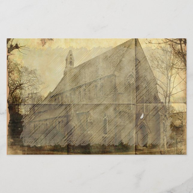 Gammal husvintagebrevpapper brevpapper (Framsida)