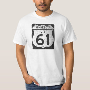 Gammal huvudväg 61 undertecknar t-shirt
