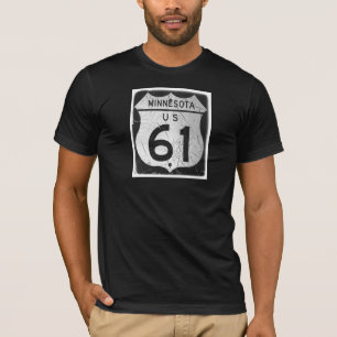 Gammal huvudväg 61 undertecknar tee shirt