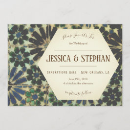 Gammal inbjudan till Blue Tiles Wedding