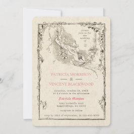 Gammal inbjudan till bröllopsbjudande i Bok