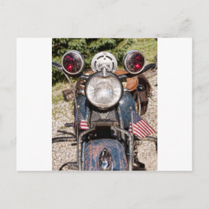 gammal indisk polis motorcykel vykort