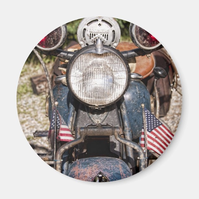 gammal indisk polismotorcykel magnet (Framsidan)