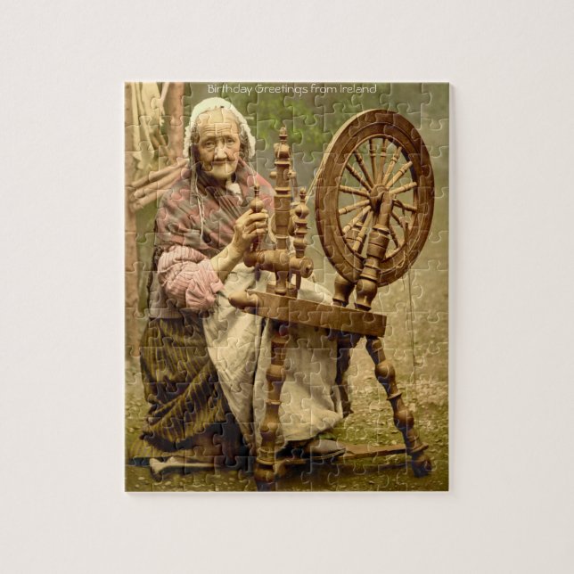 Gammal irländsk ullspinnerska, Pussel (Vertikal)