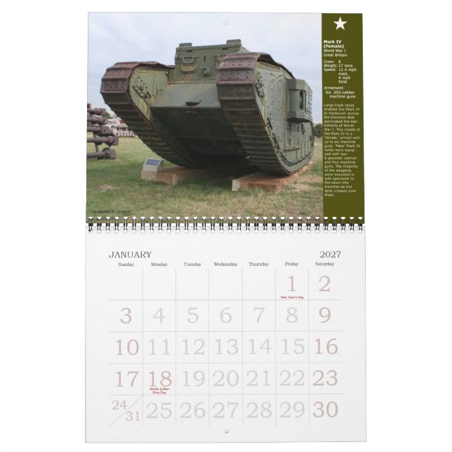 Gammal Ironsides 2012 Kalender (Jan 2027)