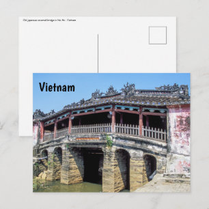 Gammal japansk täckt bro i Hoi An - Vietnam Vykort