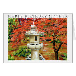 Gammal japansk trädgårdskonst Pagod Hälsningskort