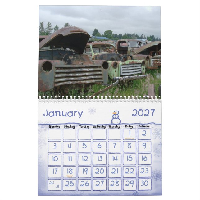 Gammal Järn Classic Cars Calendar Kalender (Jan 2027)