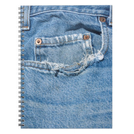 Gammal jeansanteckningsbok (80 sidor B&W) Anteckningsbok Med Spiral