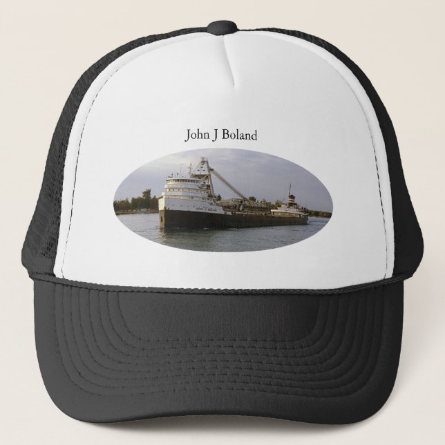gammal John J. Boland truckerhatt Keps (Framsida)
