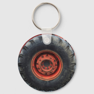 Gammal jordbrukstraktorrhjul nyckelring