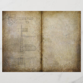 Gammal Journal-skrovsbok för luftfartyg, Vintage, 