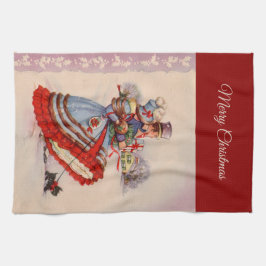 Gammal julshoppning kökshandduk