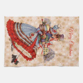 Gammal julshoppning kökshandduk