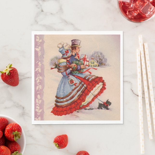 Gammal julshoppning pappersservett (Insitu)