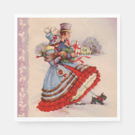 Gammal julshoppning pappersservett