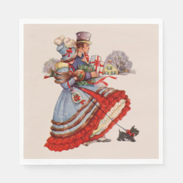 Gammal julshoppning pappersservett