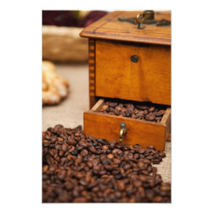 Gammal kaffekvarn fototryck