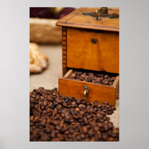 Gammal kaffekvarn poster