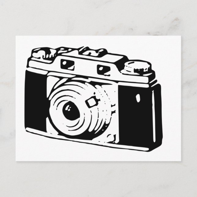 Gammal kamera vykort (Framsida)