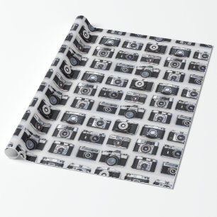 Gammal kamerainsamlingsfotografering Gift-figursät Presentpapper