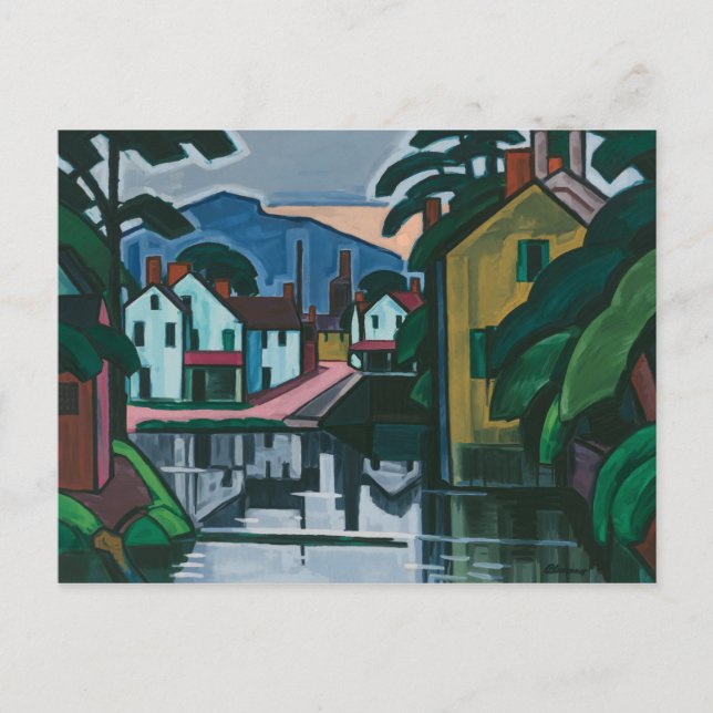 "Gammal kanal-port"-vykort Vykort (Framsida)
