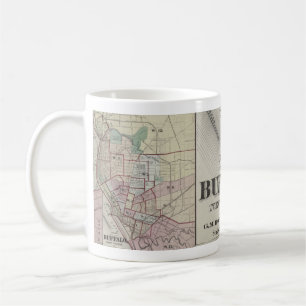 Gammal karta av buffeln, NY Kaffemugg