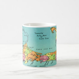 Gammal karta över Cape Cod Kaffemugg