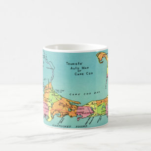 Gammal karta över Cape Cod Kaffemugg