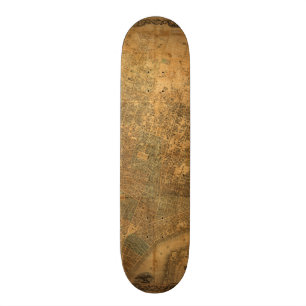 Gammal karta över New York City 1852 Skateboard Bräda 21,5 Cm