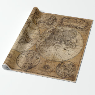 gammal karta papper presentpapper