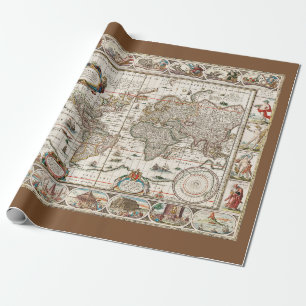gammal karta papper presentpapper