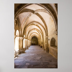 Gammal katedral Cloister Walkway Poster