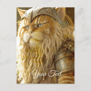 Gammal katt Viking. Vykort