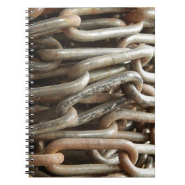Gammal kedjefotopatbok anteckningsbok med spiral