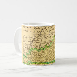 Gammal Kentucky-karta vykort Kaffemugg