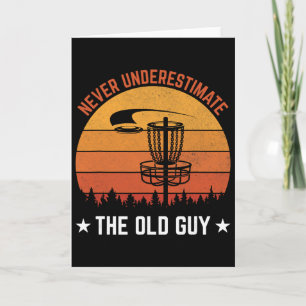 Gammal kille discgolfdesign för män discgolfentusi kort