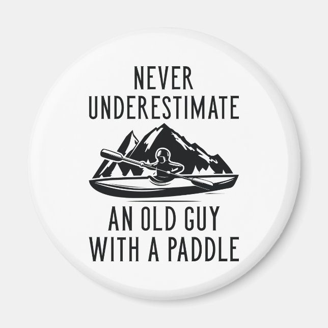 Gammal kille med Paddle Magnet (Framsidan)