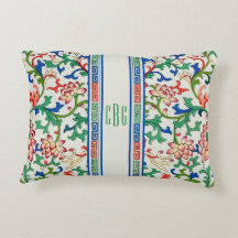 Gammal kinoiserie-Chic, accent Pillow Monogrammed