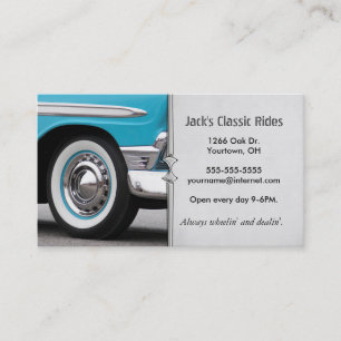 Gammal klassisk bil visitkort