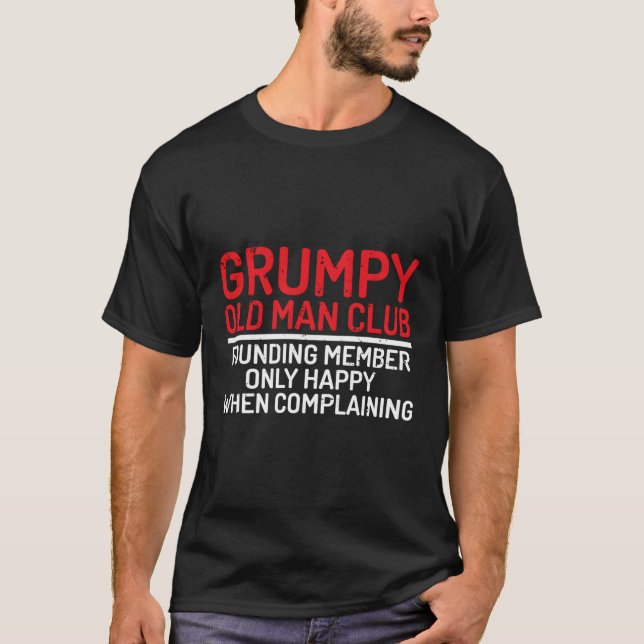 Gammal Klubb grundande medlem Endast Lycklig Compl T Shirt (Framsida)