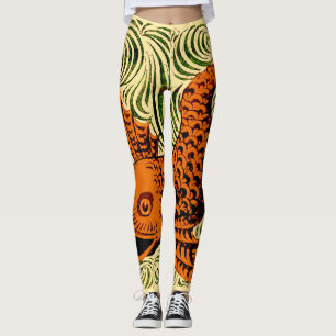 Gammal konst i fiskantique Tile Leggings