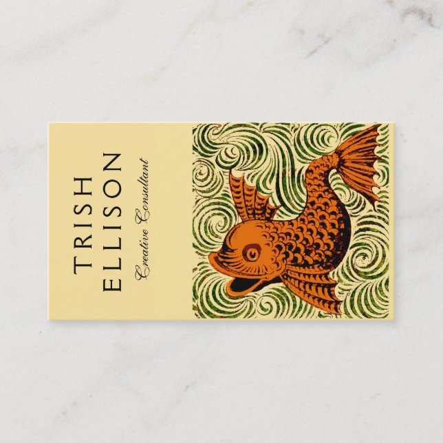 Gammal konst i fiskantique Tile Visitkort (Framsida)