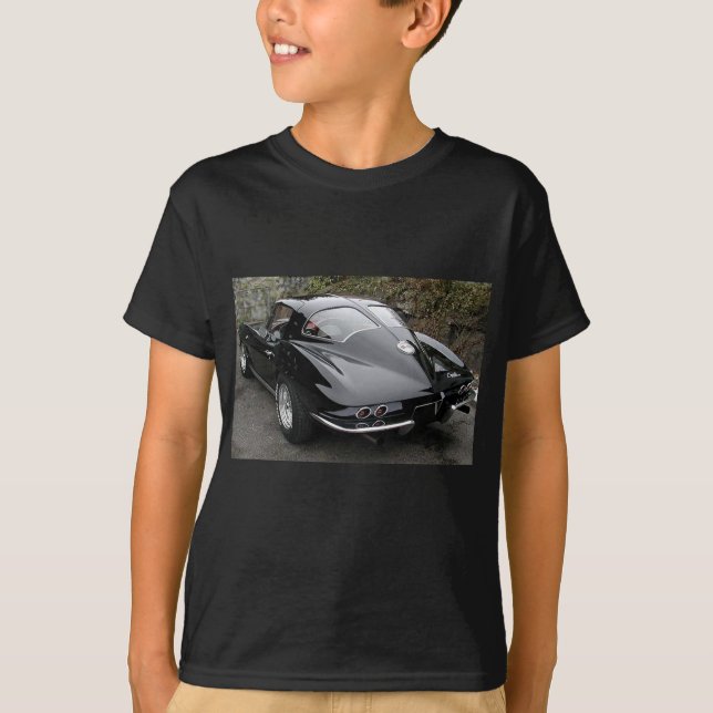 Gammal korvettkorvett för svart delfönster t-shirt (Framsida)