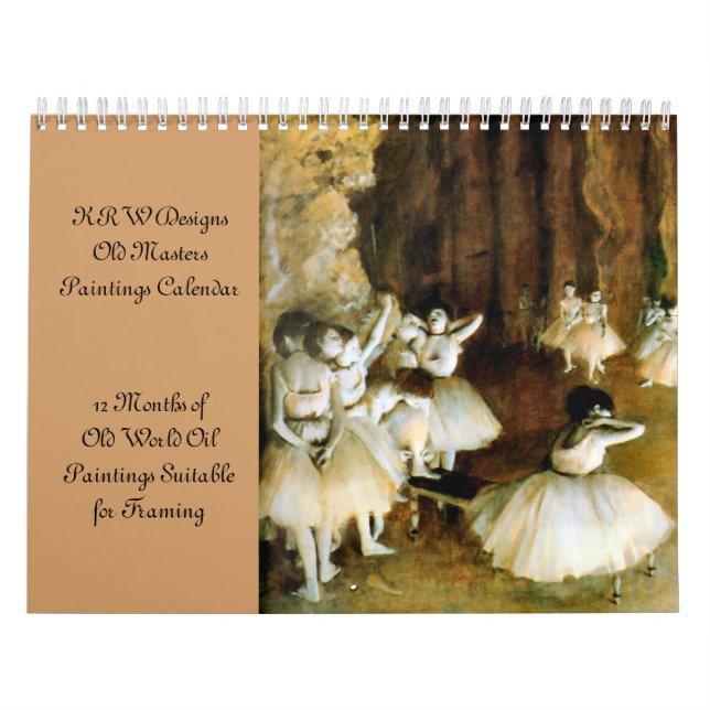 Gammal KRW styr oljemålningkalendern Kalender (Omslag)