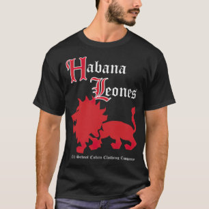 Gammal kubansk Habana Cuba Leones Baseball basebal T Shirt
